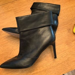 Ivanka Trump Black Leather Ankle Boots